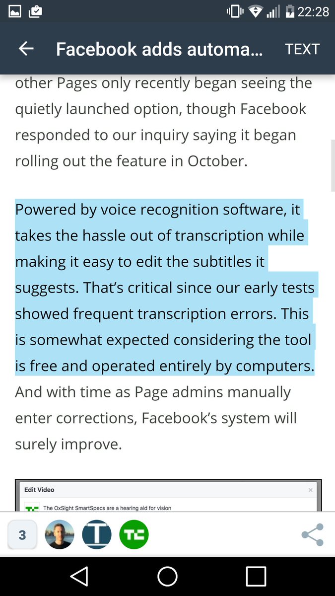 GarrettGoodman's tweet photo. Facebook adds automatic subtitling for Page videos | @JoshConstine  https://t.co/T3MNkLxFi3 Just encouraging more TV on the Internet. Sigh. https://t.co/F37K50XNi9