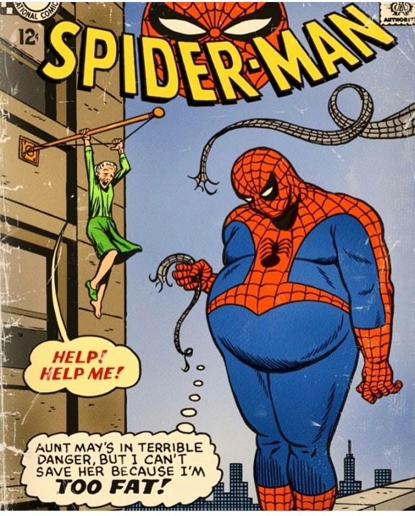 2ordinarynerds's tweet photo. How I feel after the holidays! #newyear #spiderman #diet #2ordinarynerds https://t.co/AcDvhJ6fhL