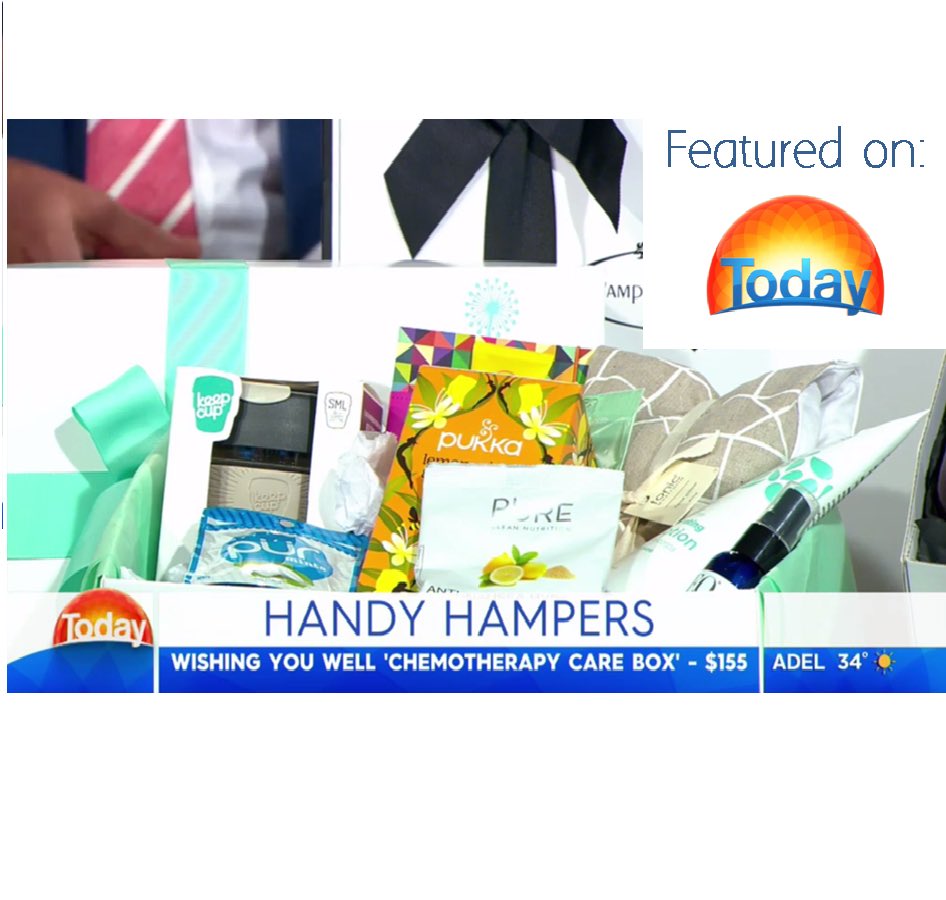 we_are_wuw's tweet photo. Our Chemo care gift box featured on the Today show yesterday. ⭐#gifthamper #carepackage https://t.co/dnVujMAN5R
