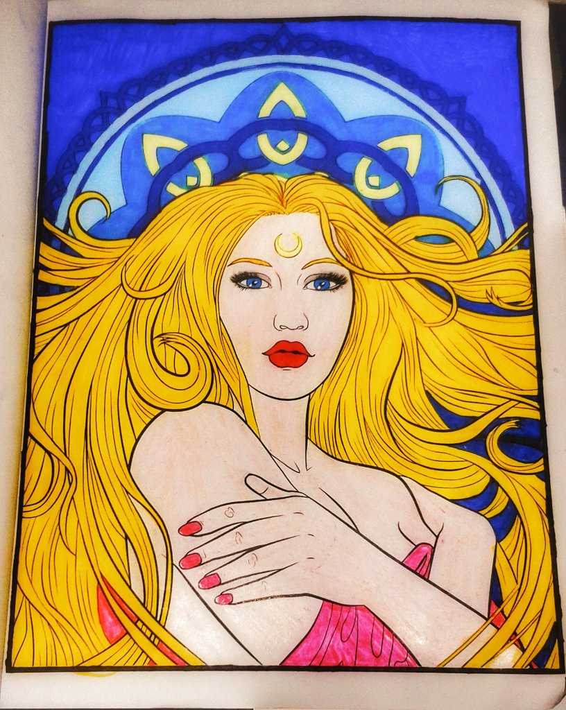 DaisyDazied's tweet photo. My recent colourings... ☺ 
#GothColouringBook #Witches #MoonGoddess #ProudOfTheseOnes! 😊 https://t.co/SJVnKFTOoD