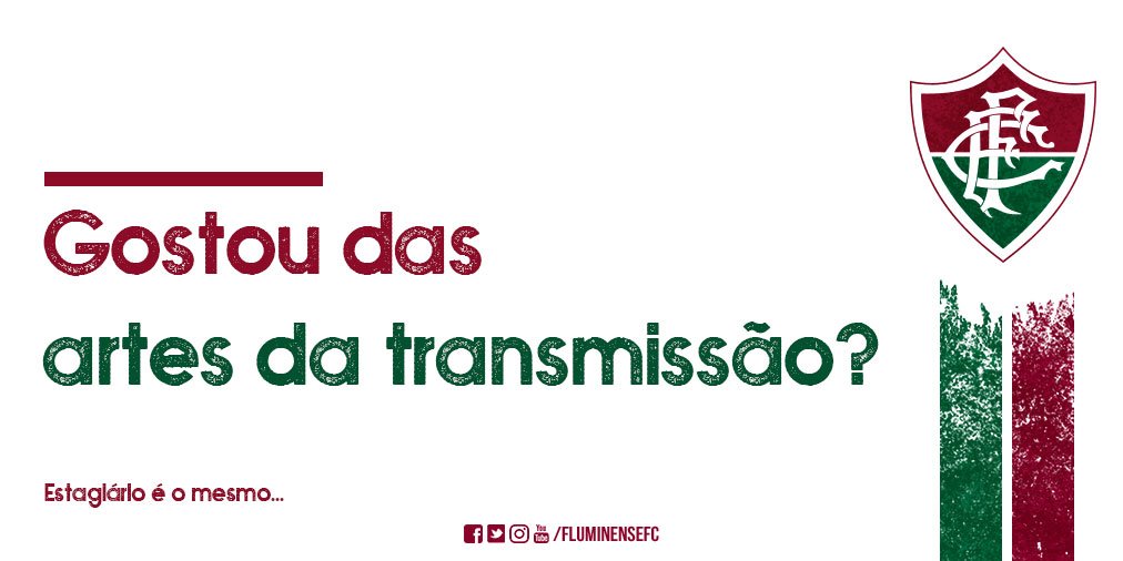 FluminenseFC's tweet photo. Curtiu? Então pode dar parabéns pro estagiário aqui! 😎 https://t.co/R20T8ikr09