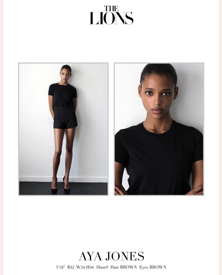modelspolaroids's tweet photo. Aya Jones
The Lions NY / Oui Management
Height: 5'10"
#Polaroids #AyaJones https://t.co/pwoEp9MgDB