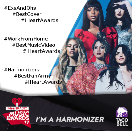 MonjaAlly's tweet photo. No olviden votar por las 3 categorías en las que estamos nominados. 
Cada tweet,cada rt es un voto. 
#Harmonizers #BestFanArmy #iHeartAwards https://t.co/YWjlxq3YPE