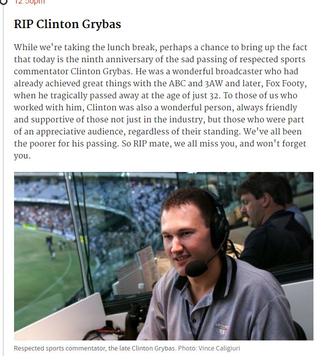 rohan_connolly's tweet image. No cricket action today as yet. But was able to post this on our live blog. #RIPClinton