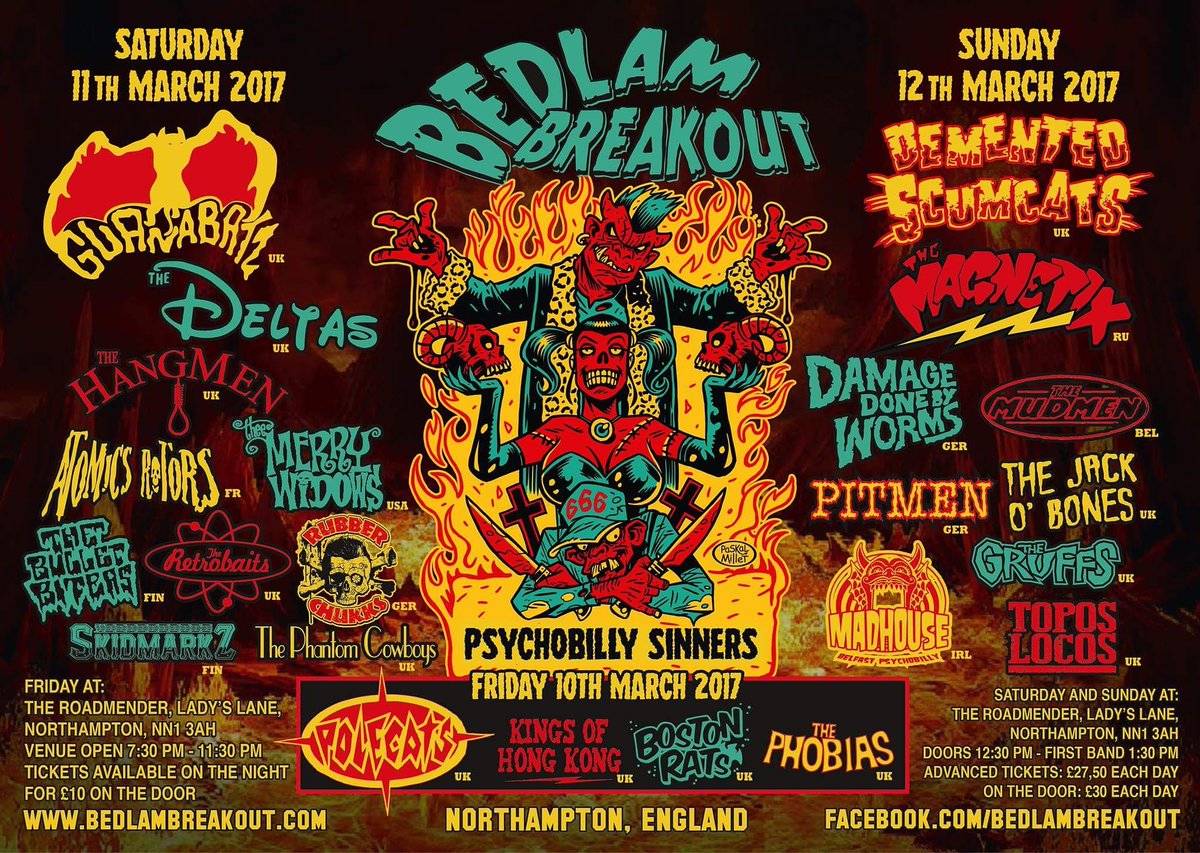 Psychobilly , Rockabilly &amp; garage trash festival ~ run by psychobillies for psychobillies