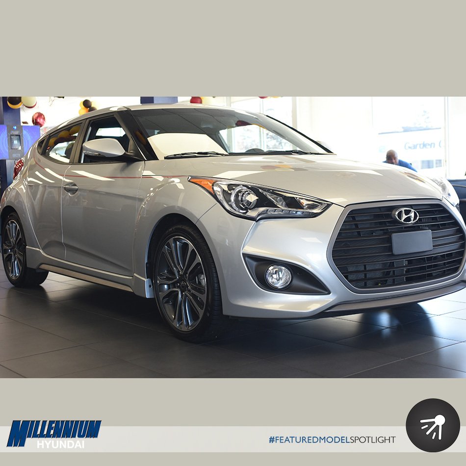 HyundaiNY's tweet photo. #FeaturedModelSpotlight Power, performance, LED headlights, alloy wheels and top tech grace the #Hyundai #Veloster #Turbo! https://t.co/onsLDVF4um