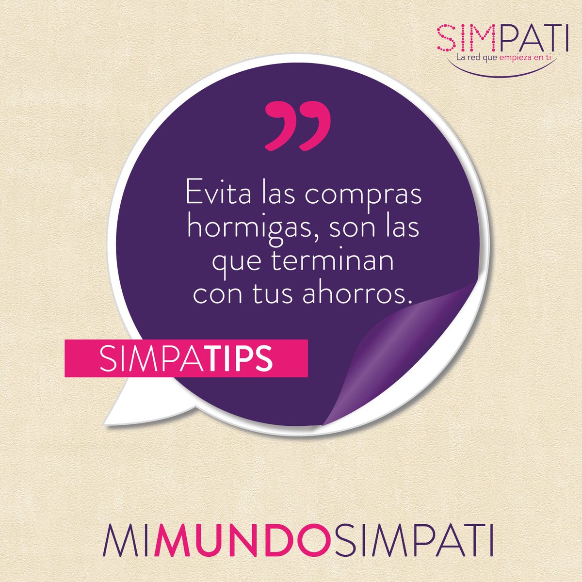 simpati_mobile's tweet photo. #SimpaTips: "Evita las compras hormigas, son las que terminan con tus ahorros"  https://t.co/O39SRyc8EW https://t.co/s23wa6W29E