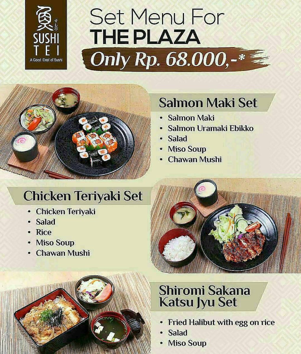 Sushi Tei Indonesia on Twitter: "Set menu THE PLAZA only @ Plaza