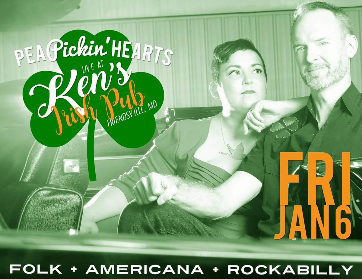 KensIrishPub's tweet photo. This #Epiphany Friday, a gift from afar (@GatlinburgTN to be precise)... @PeaPickinHearts! #rockabilly #bluegrass => https://t.co/0FwEW07QuO https://t.co/BCv83kaEJ9