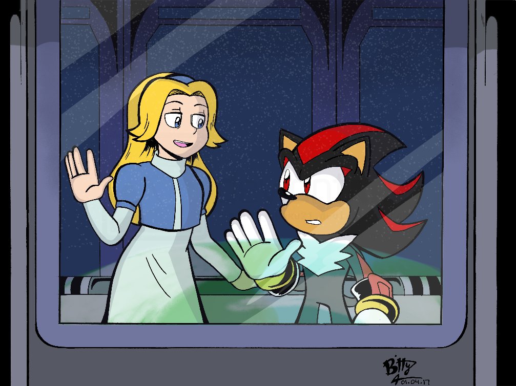 Archie Maria First picture of the year! Shadow and Maria! #Sonic #Archie #Sega # ...