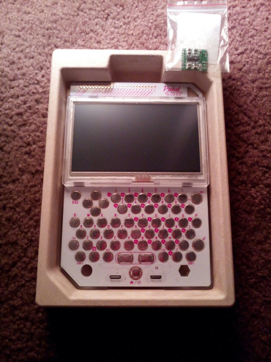 yoursunny's tweet photo. #FreePocketCHIP from @NextThingoCo and amplifier board for adding a speaker to the #PocketCHIP arrived on the same day. https://t.co/wfZ5MRWbJe