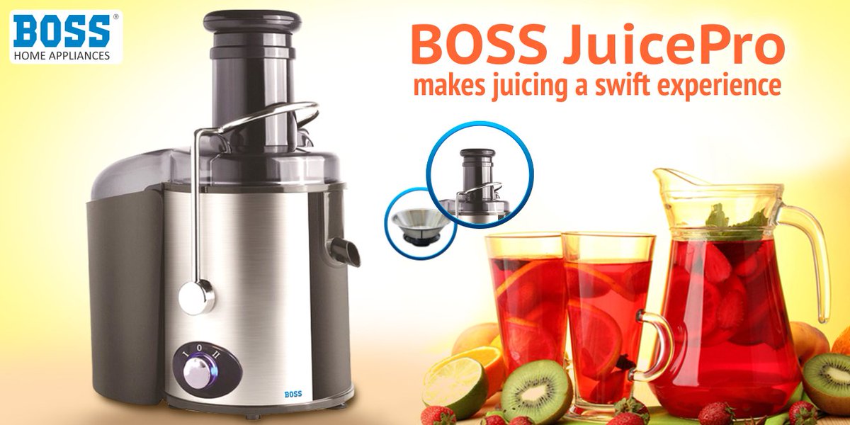 BOSS_Appliances's tweet photo. Now juicing fruits & vegetables is extremely easy & convenient with feature rich #BOSSJuicePro. https://t.co/CExFBI5O8R
#BOSSHomeAppliances https://t.co/8xv13SFQwf