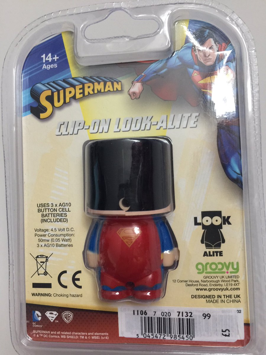UKToyCollector's tweet photo. The only non #StarWars Christmas gift I received was this #Superman Clip-On #LookAlite by @Groovyuk
It's very cool... but it's not Star Wars https://t.co/k01Uu2ZDOK