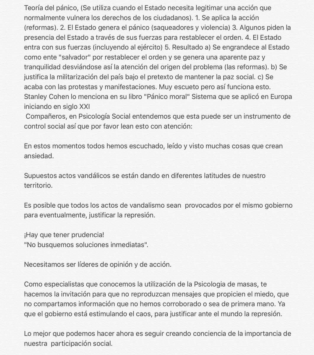 MarcelaHerreraR's tweet photo. TEORIA DEL PANICO / Me enviaron esto, recomiendo su lectura. https://t.co/i1Y4dOqTnW