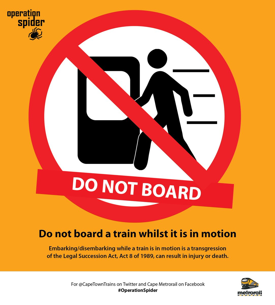 MetrorailWC's tweet photo. #Educ82Bsafe : Do not board train whilst in Motion https://t.co/n4G5gCDvUH