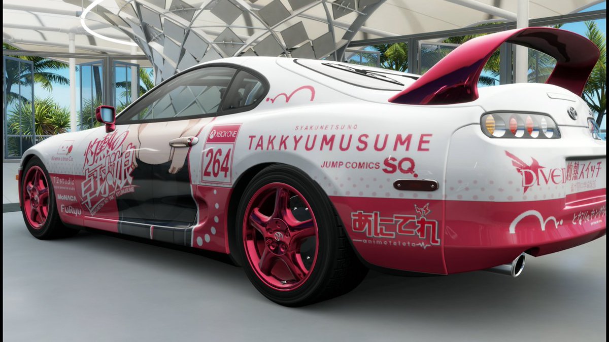 なす ペイントおじさん 旋風こよりさん 灼熱の卓球娘 のデザインを共有しました 皆さん この車でドキドキしてくださいね 車種 1998 Toyota Supra Rz Forzahorizon3 灼熱の卓球娘