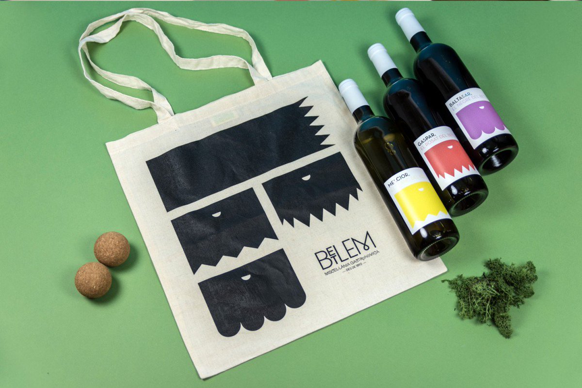 Itziargorrindo's tweet photo. Los Reyes Magos en el packaging de vinos @BetlemGastro by @toormix. Melchor, Gaspar y Baltasar como inspiración #NochedeReyes https://t.co/ZqSRJwrpKi