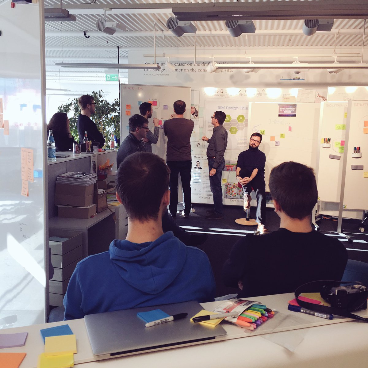 thanhgali's tweet photo. The first @IBMStudiosHH #Hackathon is on! 😎 https://t.co/97KIWE4SfC