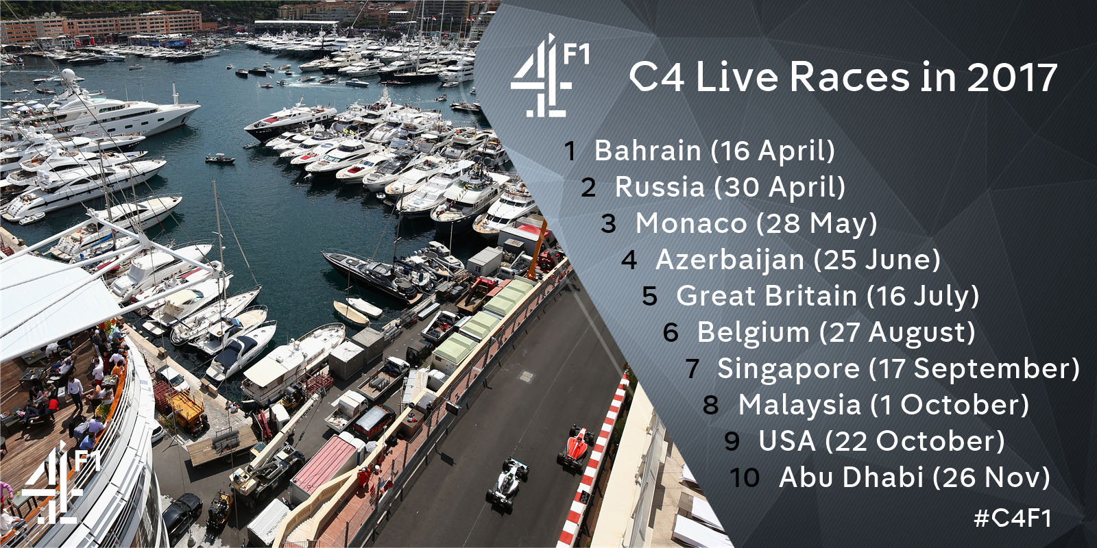 Channel 4 F1® on Twitter: "We are happy to announce the ...