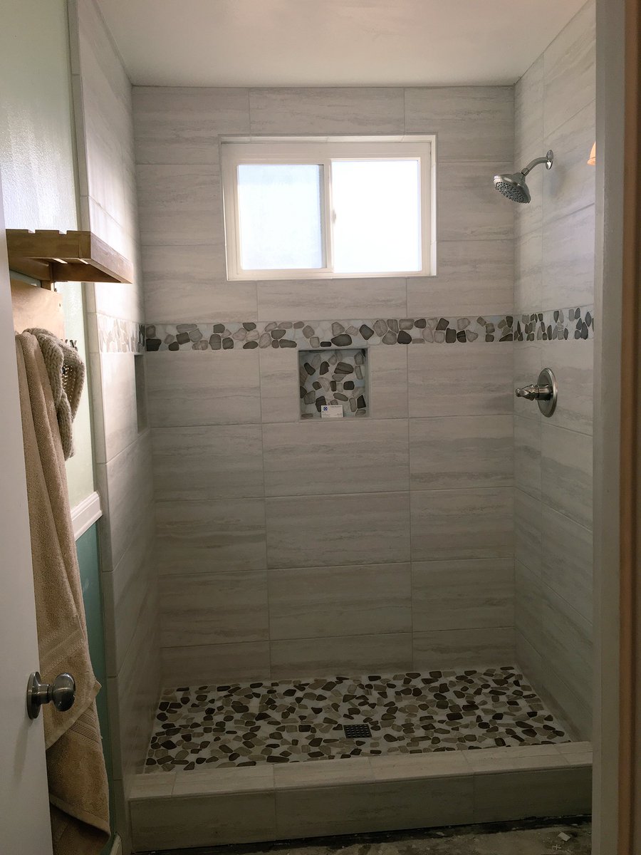 customtile's tweet image. Another quality tile job by custom tile Work co.(convert tub into shower) created by Jacob Varela.
