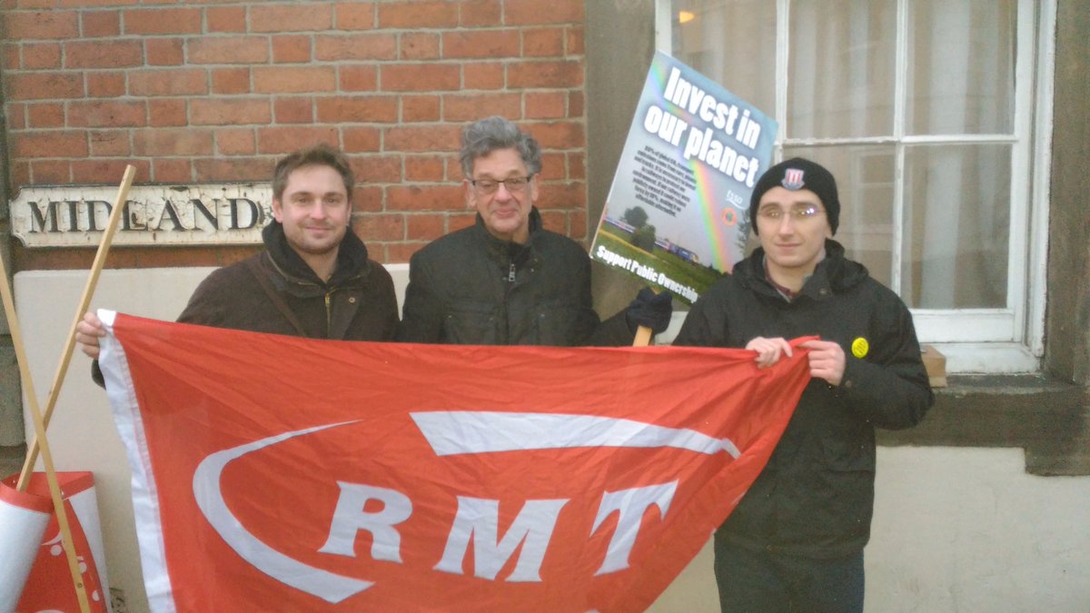 ActionForRail's tweet image. British rail campaigners at Derby station on 3 Jan, taking part in our @ActionForRail action day!