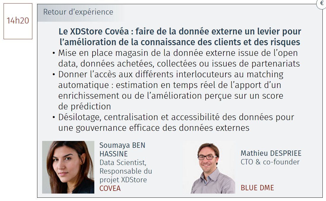 Blue_DME's tweet photo. Programme du salon @bigdataparis annoncé: REX par @mdespriee de @Blue_DME et @groupecovea #bigdata #xdstore 06/03/17
https://t.co/MkyJozO8cK https://t.co/akfaEkNJIR
