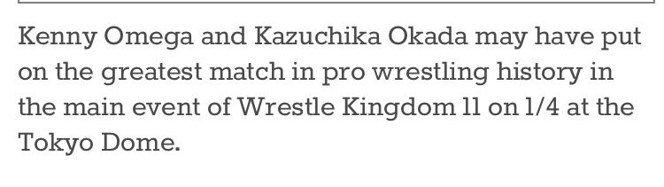 dajosc11's tweet photo. MELTZER GAVE @KennyOmegamanX/@rainmakerXokada SIX STARS. #njwk11 https://t.co/SOGA0aaPqW