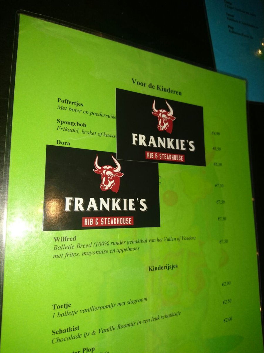 Wij kwamen ons #balletjebreed tegen bij Frankie's Rib &amp; Steakhouse! Zijn we blij mee! #vullenofvoeden

bit.ly/2iGWObD