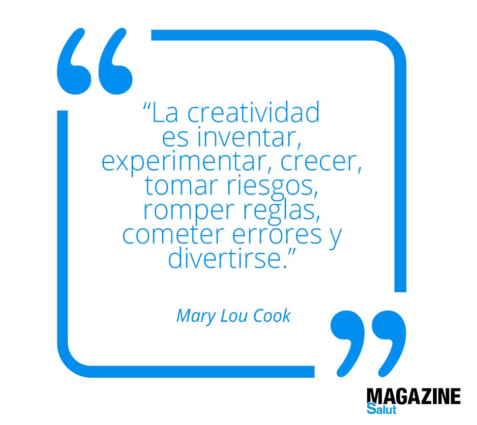 magazinesalut's tweet photo. #GoodMorning La #CREATIVIDAD es inventar, experimentar, crecer, tomar riesgos, romper reglas, cometer errores y divertirse"!! #magazinesalut https://t.co/aIb9Gpx0h7