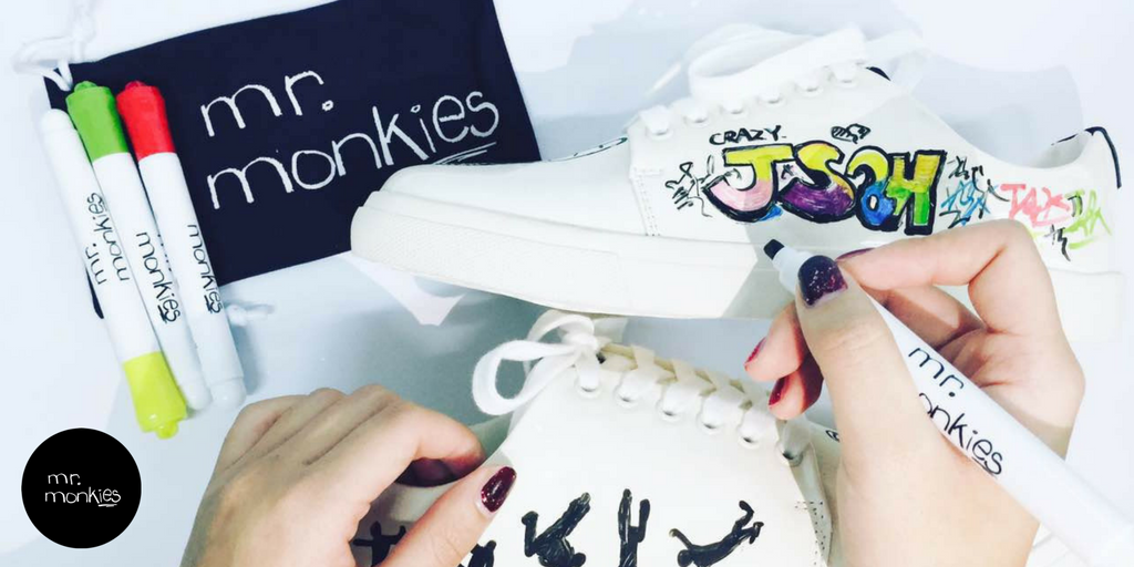 MonkiesShoes's tweet photo. On ne peut jamais se tromper avec des #mrmonkies, il suffit d'effacer et de recommencer ! #basketcustomisable https://t.co/PxeKaFS2Mn
