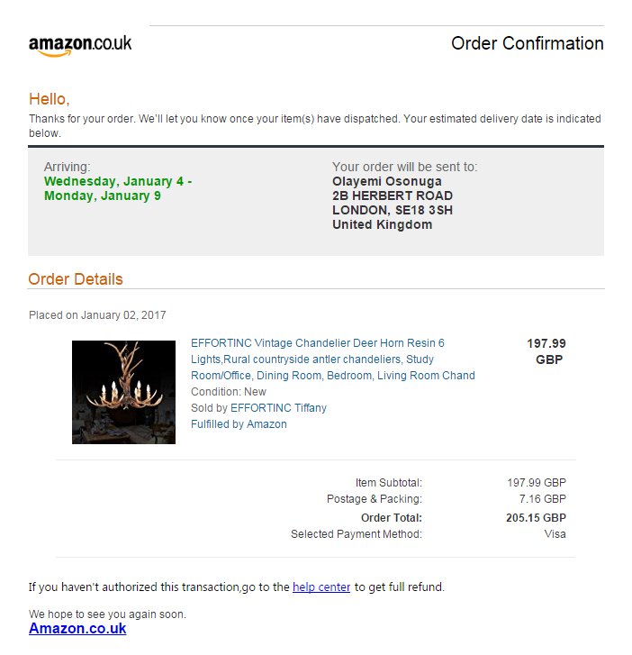reportfrauduk's tweet photo. Fake Amazon emails claim you have placed an order - sent from “service@amazon.co.uk”. One victim lost £750: https://t.co/qH4jg36HwK https://t.co/0z84W4Msgy