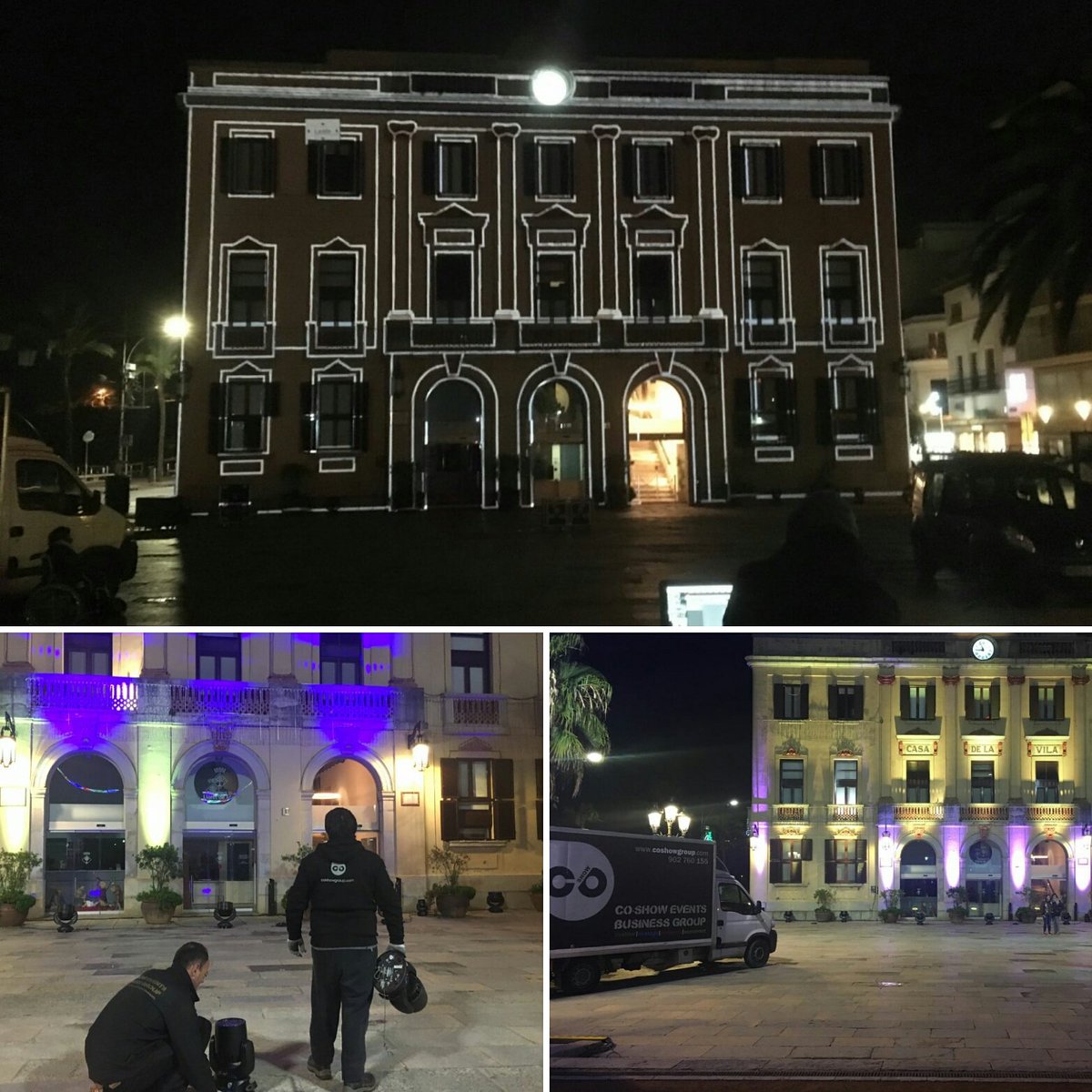 COSHOWGROUP's tweet photo. Ahir al vespre ho vam enllestir tot! 
Avui els #ReisMags tindran una entrada triunfal a #LloretdeMar!
#mapping #lloret #coshowgroup https://t.co/qUZQMeZaUd