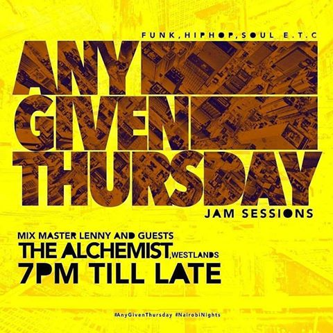 eventspartieske's tweet photo. Tonight!!! At The Alchemist Bar @mixmasterlenny bringing the heat with #anygiventhursday! #EventsPartiesKE https://t.co/GMFgjFvnvX