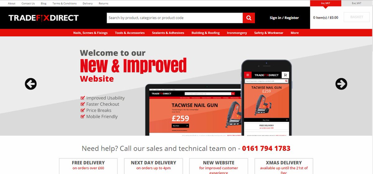 TradefixDirect's tweet image. Happy New Year! We are very excited to launch our new website with lots of new and improved features and savings! tradefixdirect.com