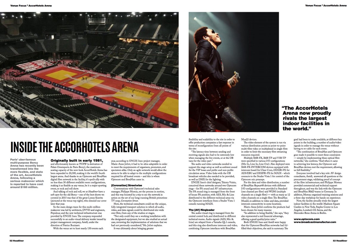 Headliner (@headlinerhub) on Twitter photo The <a href="/AccorH_Arena/">AccorH_Arena</a> in #Paris has had a major #Audio makeover using some smart <a href="/Optocore/">Optocore</a> & <a href="/BroaManufactur/">BroaMan</a> technology issuu.com/headlinerhub/d… The <a href="/AccorH_Arena/">AccorH_Arena</a> in #Paris has had a major #Audio makeover using some smart <a href="/Optocore/">Optocore</a> & <a href="/BroaManufactur/">BroaMan</a> technology issuu.com/headlinerhub/d…