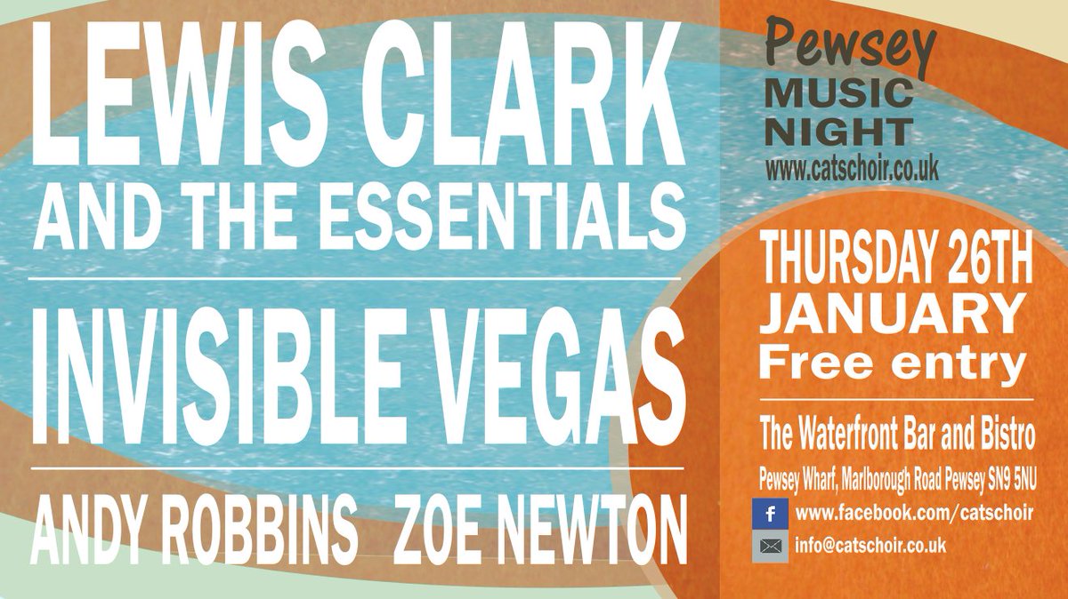 Cats_Choir's tweet image. Fantastic line up 26/1 Lewis Clark+Essentials + @invisiblevegas + @AndyRobbins86 + @ZoeBNewton #gigswiltshire