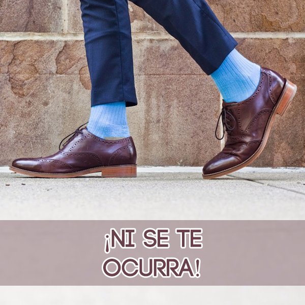 ProtocoloPTY's tweet image. Caballeros ¡Ni se les ocurra usar calcetines que no combinen con el pantalón! deben ser preferiblemente oscuros y de hilo 
#NiSeTeOcurra
