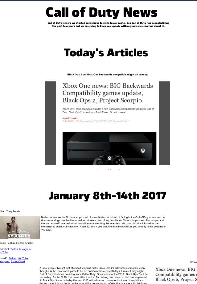 BruhWeSwanky's tweet photo. New Call of Duty Articles out on the website!
https://t.co/YaqS6oC97C https://t.co/3Jjiu6tOzT