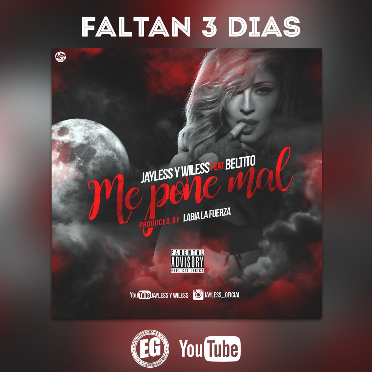 jaylessoficial's tweet photo. SOLO DIAS PARA QUE EXTRENE ESTA BOMBA PRODUCIDA POR ##LABIA LA FUERZA TRAP GENIUZ
@Nano_PromoMusik @wiless_NGI https://t.co/LATobMGdtQ