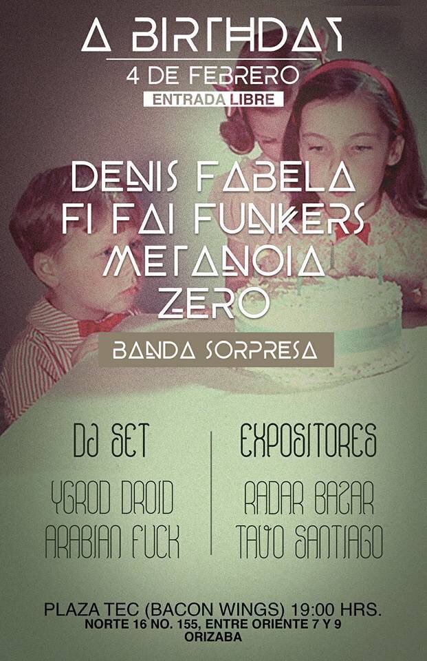 metanoiabandamx's tweet photo. #Orizaba tenemos una cita el sábado 04 de febrero. ¡LOS ESPERAMOS! Nos vemos en el cumpleaños de @denisfabela. https://t.co/q9dLcESSJS