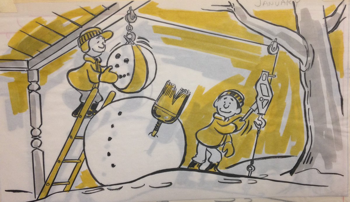 LUG_ALL's tweet photo. Do you wanna build a snowman? This #tbt marketing drawing from 1975 suggests that might be one of the 1001 uses for a Lug-All. #LugAllLife https://t.co/LMT5ULfGpS
