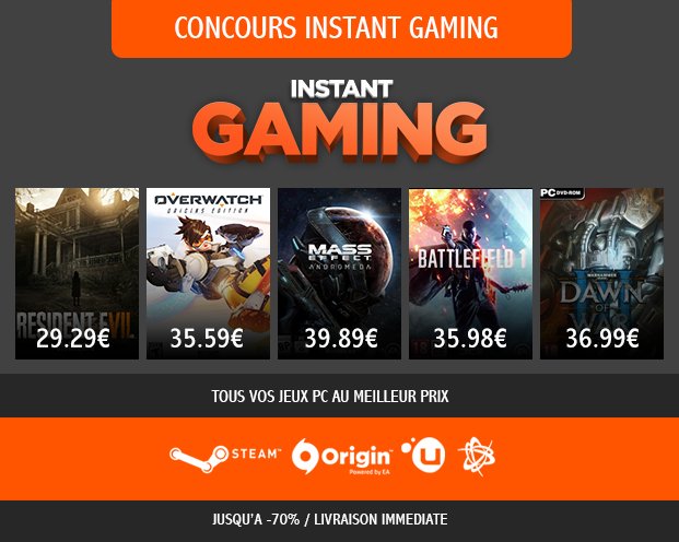 InstantGamingFR's tweet photo. 🔥 CONCOURS IG🔥
https://t.co/TAXwd67cF9

GAGNE 1 JEU DE TON CHOIX

RT+follow @InstantGamingFR  pour participer
résultat 20/01 https://t.co/pDYQF8XAyQ
