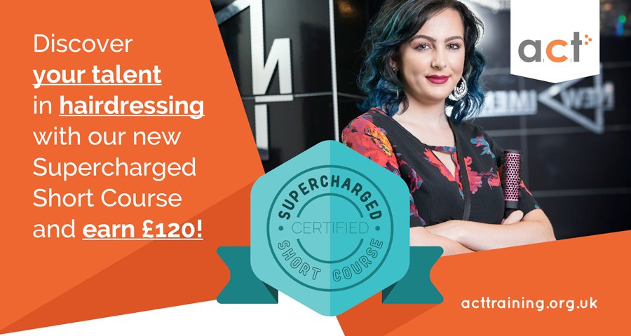 acttrainingltd's tweet photo. 16-18 and want to start a career in Hairdressing? Sign-up to our new Newport-based Supercharged Short Course! >> https://t.co/sh0vwiL1un https://t.co/4MtfbOPqSF