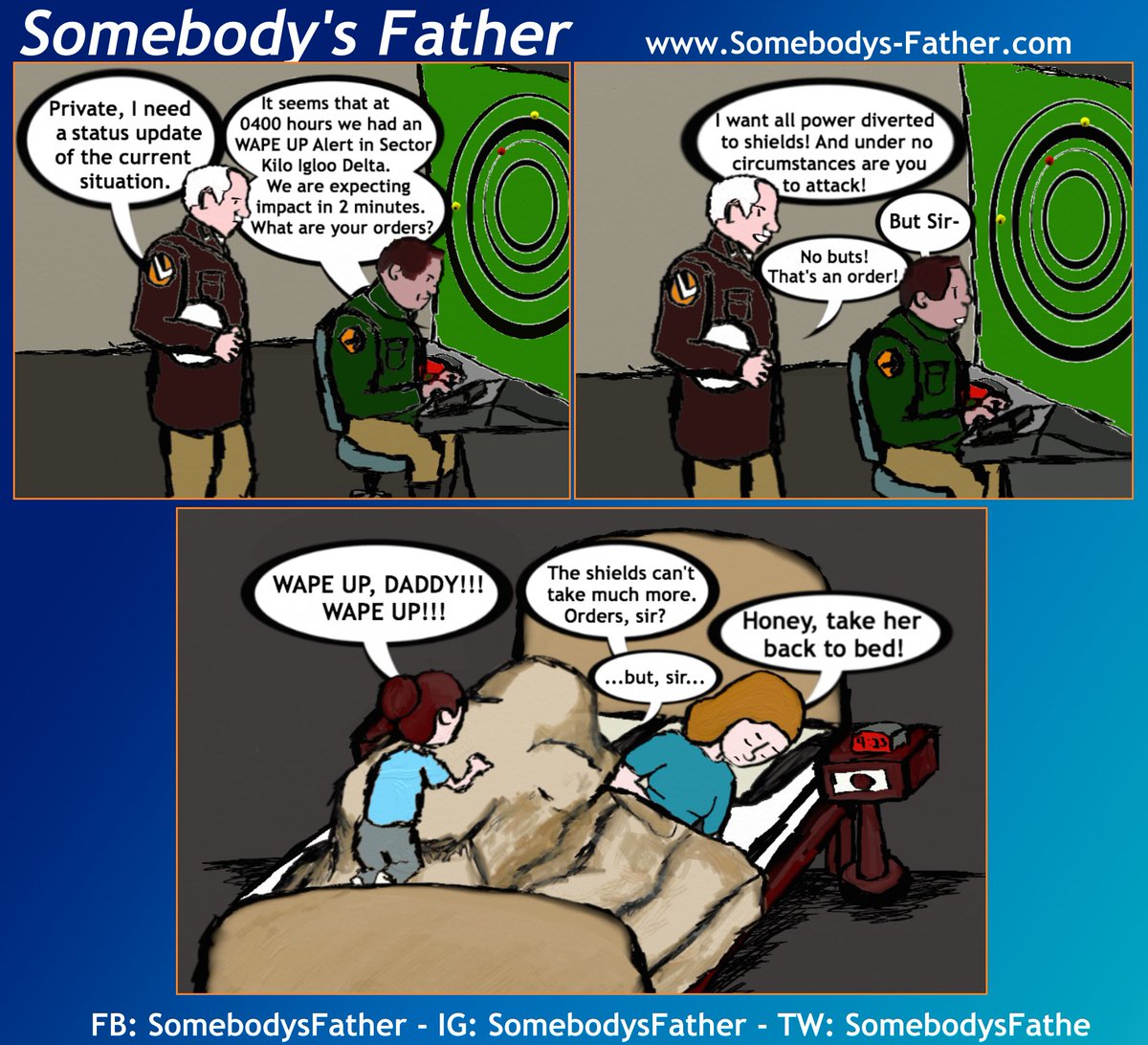 SomebodysFathe's tweet photo. The WAPE UP Alert. #SomebodysFather #SFComics #its4inthemorning https://t.co/ZVtuGefp4c
