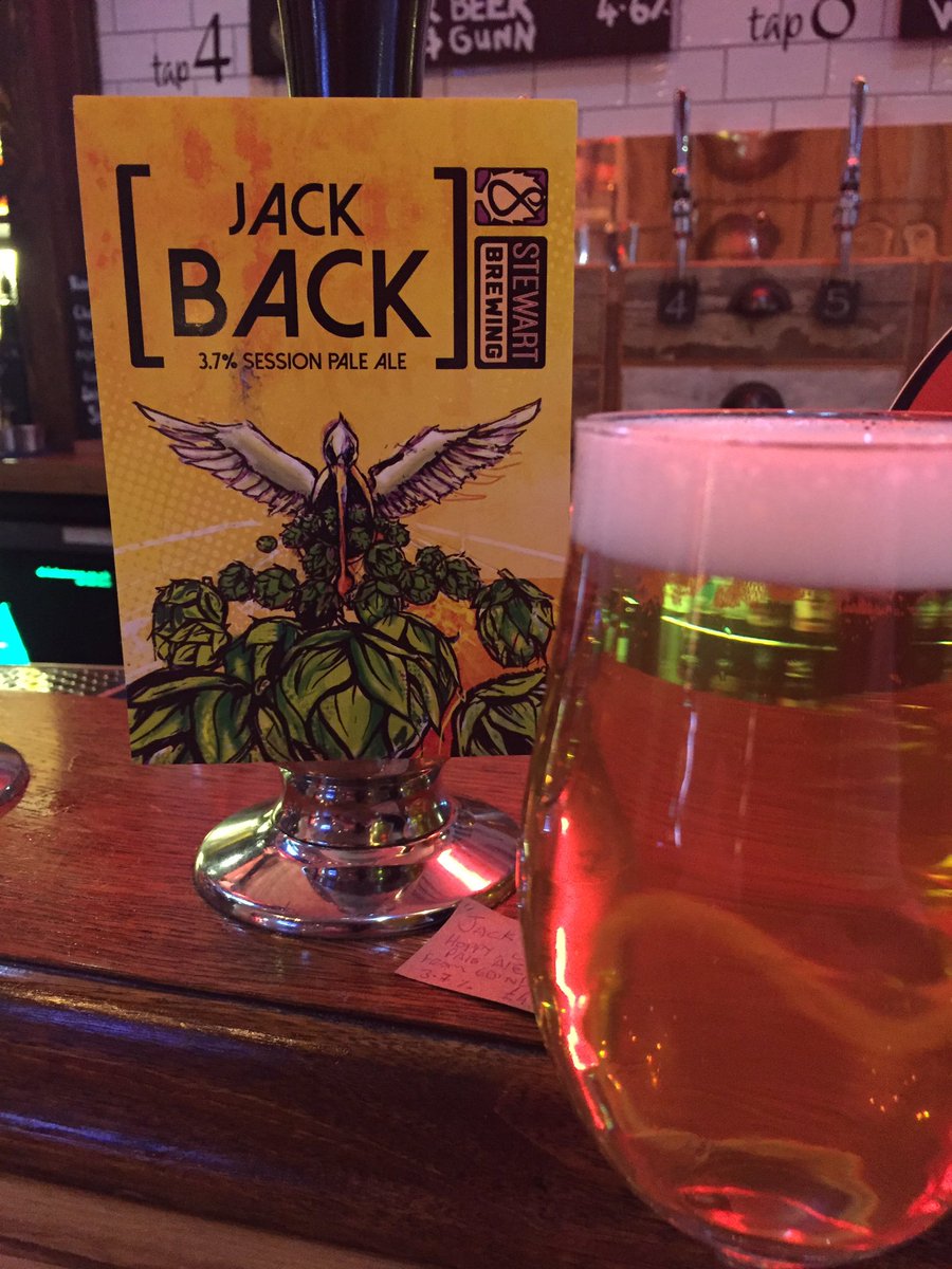 HanoverTap's tweet image. #JackBack now on from @StewartBrewing. A pale, hoppy and citrus session ale 3.7% £4.05 a pint #cask #Edinburgh