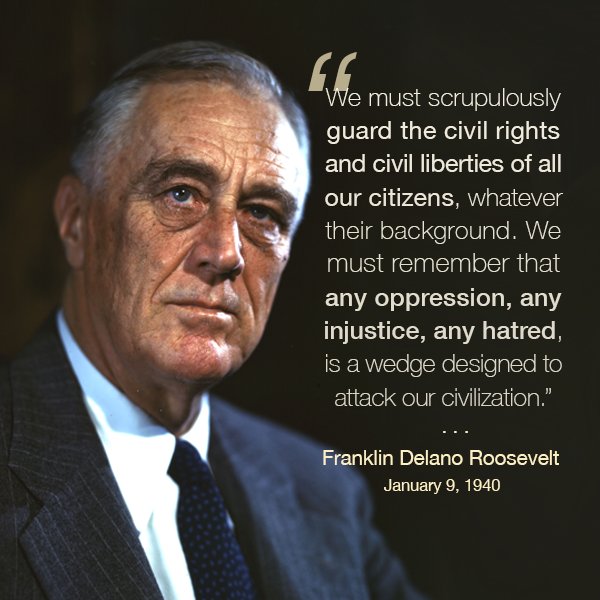 We must not forget what FDR told us: