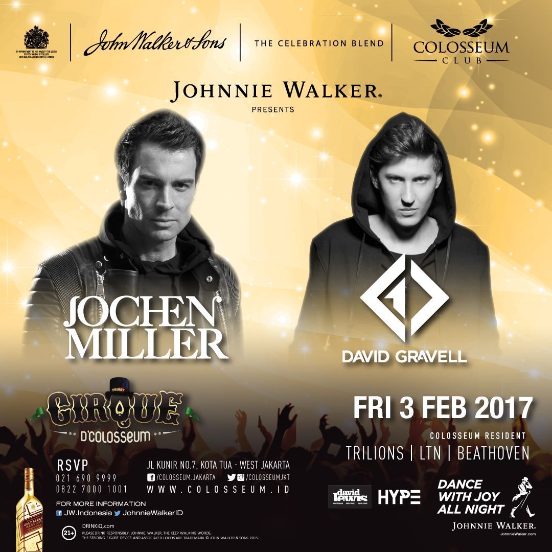 3-FEB | #CirqueDColosseum presents <a href="/jochenmiller/">Jochen Miller</a> &amp; <a href="/DavidGravell/">David Gravell</a> | RSVP at 0216909999 - 082270001001 | #ColosseumJKT