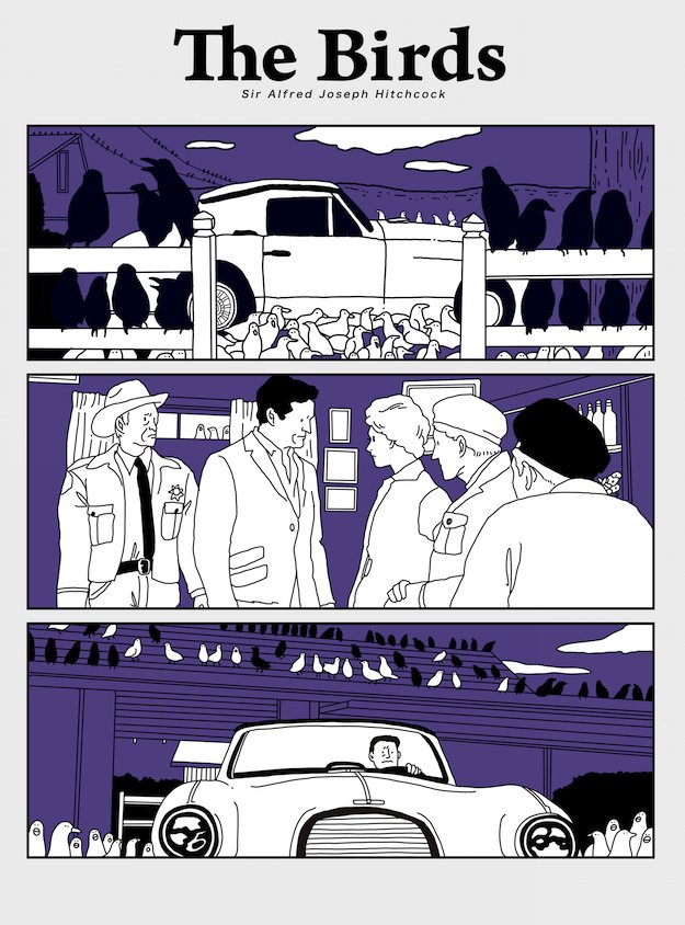 トミムラコタ در توییتر 今年の年賀状イラスト 鳥にひたすら襲われる映画 鳥 からシーンを抜粋