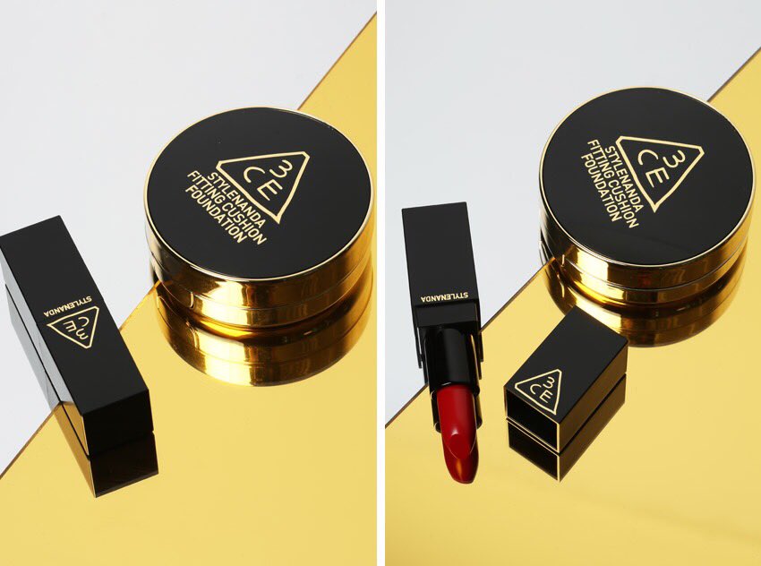 mybeautykorea's tweet photo. 3CE GOLD KIT : CUSHION FOUNDATION #001 & LIP #L006 | 1,490฿ | มีสีเดียวทั้งสองอย่างเลย ขายแพคคู่อยู่ในถุงสวยงาม ราคาน่าตำมาก💘 #HowtoPerfect https://t.co/LvBOUz5qX5