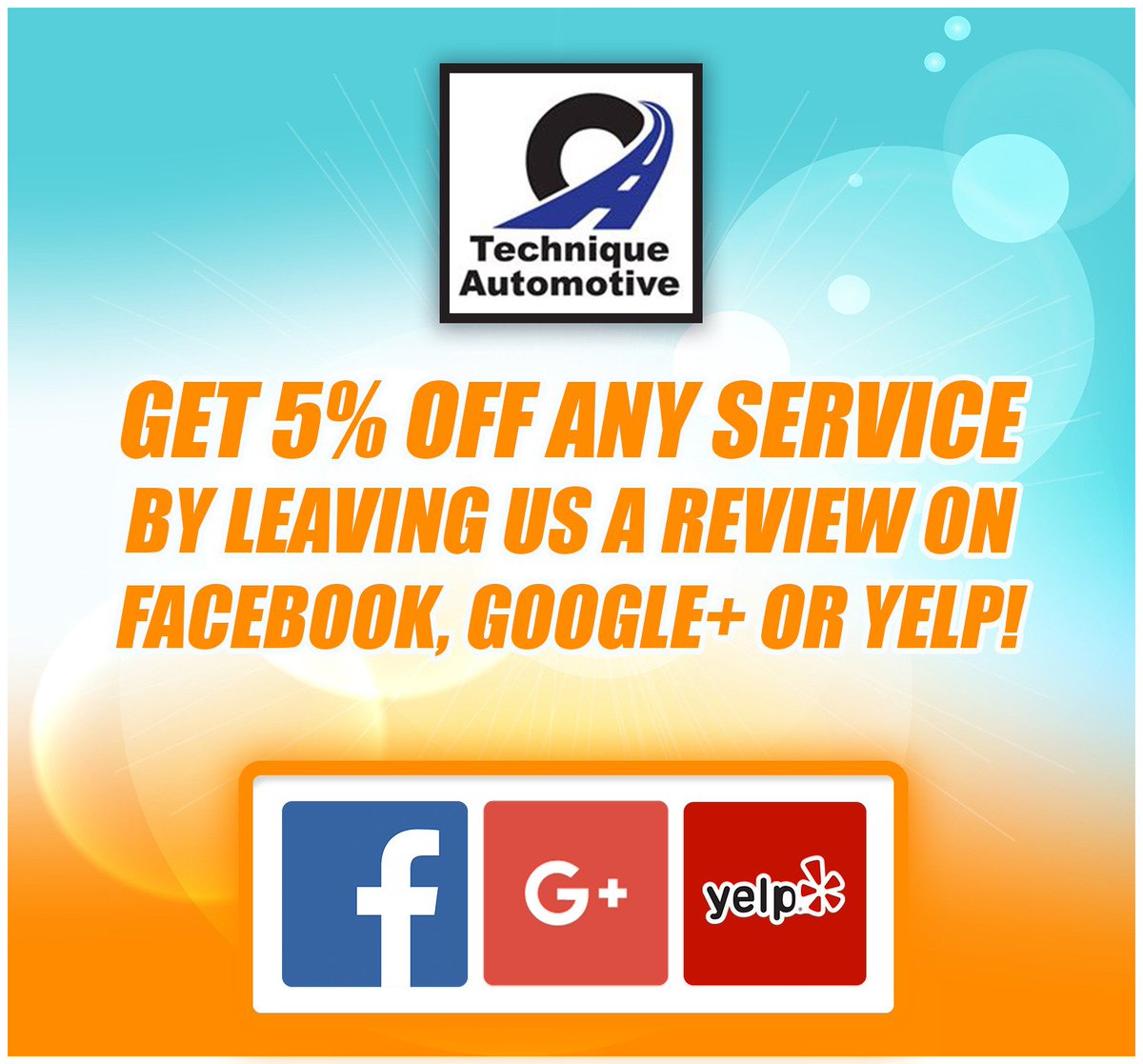 All you have to do is leave a review to receive your discount!